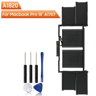 Replacement Battery For Mac MacBook Pro 15" A1707 2017 2016 MLW82CH/A MLH32CH/A A1820 Laptop Battery 6667mAh