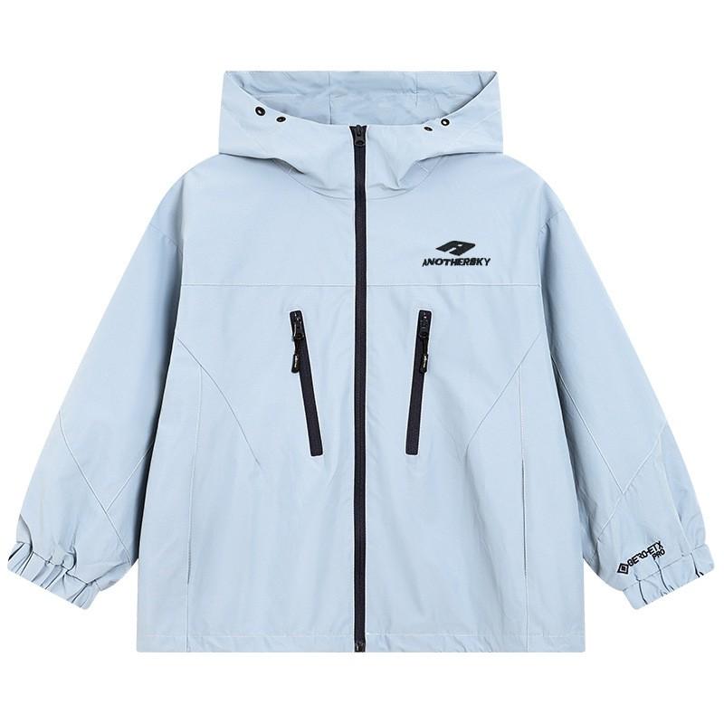 Boys Outdoor Hiking Jacket Waterproof Windproof Hooded Lightweight Sport Coat Kids 8 Years