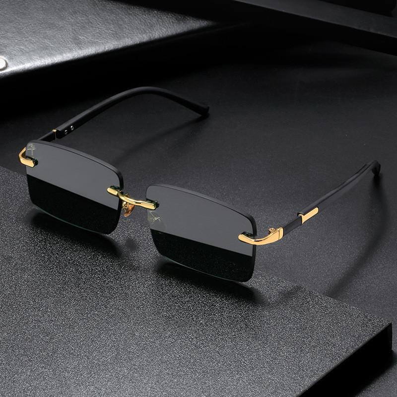 3pcs Unframed Metal Fashion Glasses for Men Women Stylish Decorative Lenses Frame Lightweight Comfortable Design for Everyday