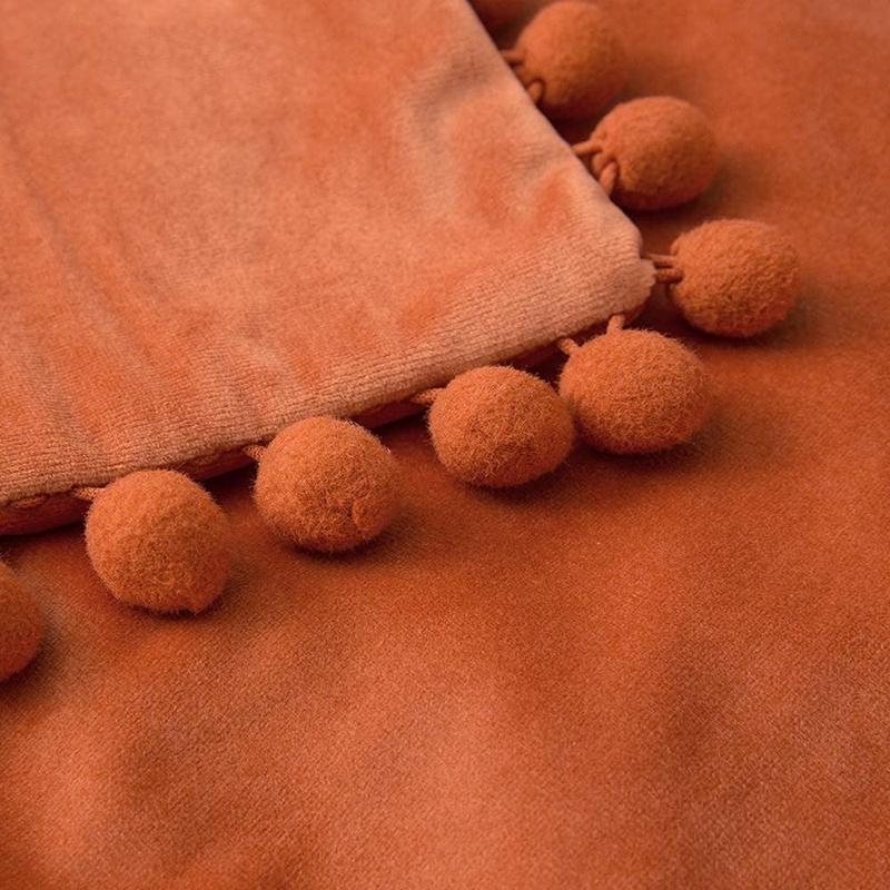 30x50cm 45x45cm 50x50cm Throw Pillow Covers with Pom Poms Soft Particles Velvet Solid Gift Cozy Luxury Cushion Covers Home Decor