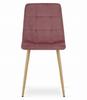 Kara Chair - Pink Velvet / Wood Color Legs X 4
