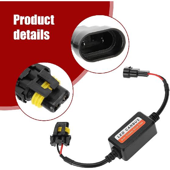 2 PCS H13/9008 Car LED Bulb CANBUS Decoder, Multifunction IP67 Waterproof Plug Play Radio Interference Decoder Resistor, Fault Elimination Repair