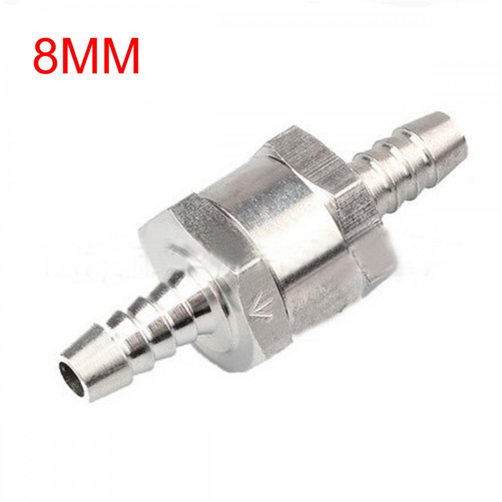 1 ks 6/8mm palivový jednosměrný zpětný ventil z hliníkové slitiny, automobilový jednosměrný zpětný ventil pro plyn, kapalinu, vodu a kapaliny