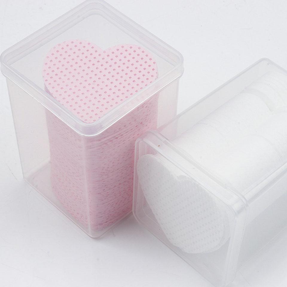200 Pieces/Box Heart Lint Free Nail Wipes Cute Cotton Pads Nail Polish Manicure Remover Cleaning Eyelash Extention Tools