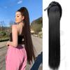 Ponytail Wig 80CM Extra Long Straight Drawstring Ponytail Synthetic Hair Extension Black Brown Ponytail Heat-Resistant Fiber LUPU