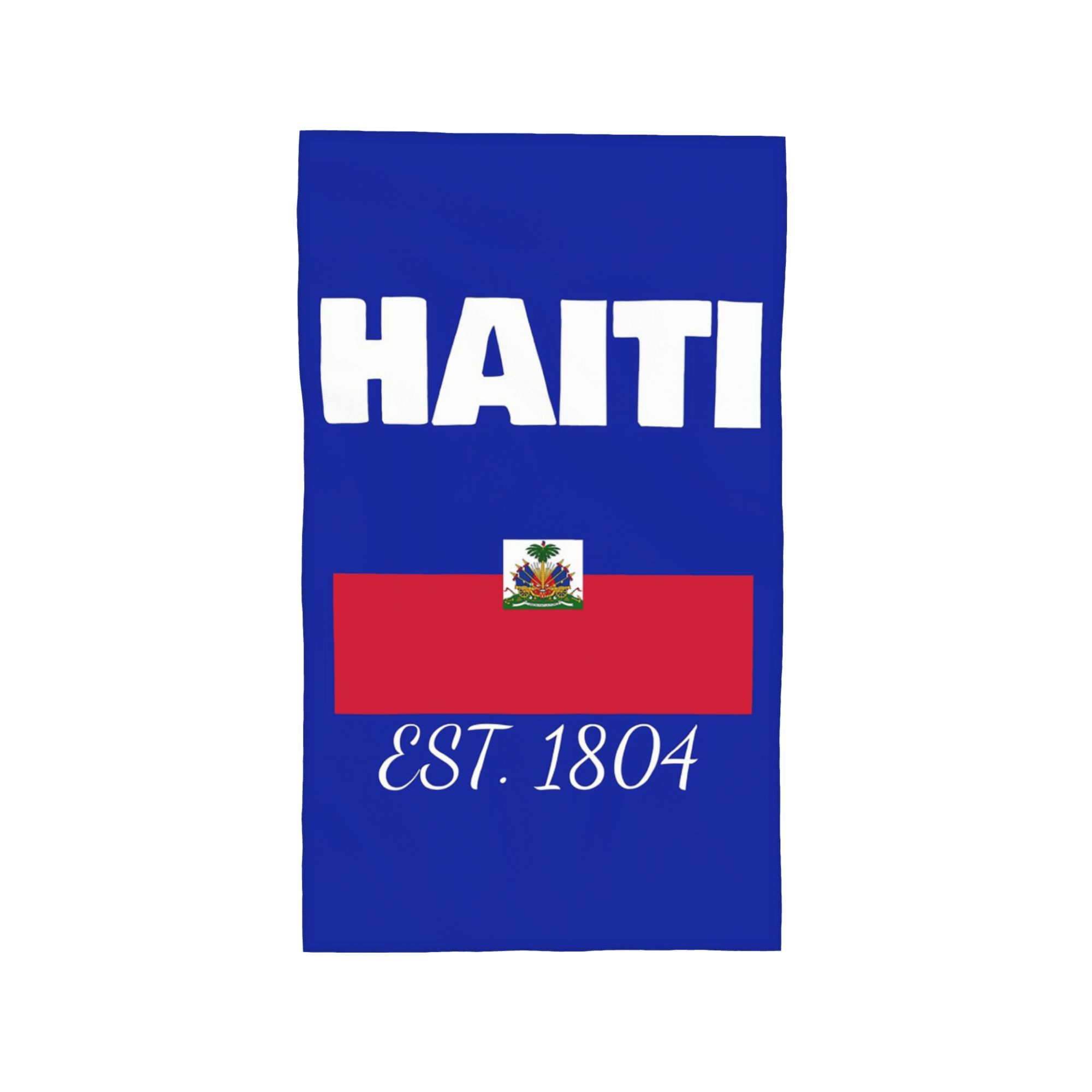 Haiti EST. 1804 Independence Haitian Flag Soft Face Towel Quick Dry Pool Bath Cotton Towels Absorbent W40*H60(CM)