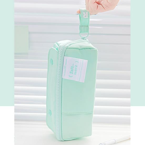 Pouzdro na tužky Velkokapacitní oboustranné pouzdro na tužku ve tvaru tofu Multifunkční úložiště pro psací potřeby a kosmetiku