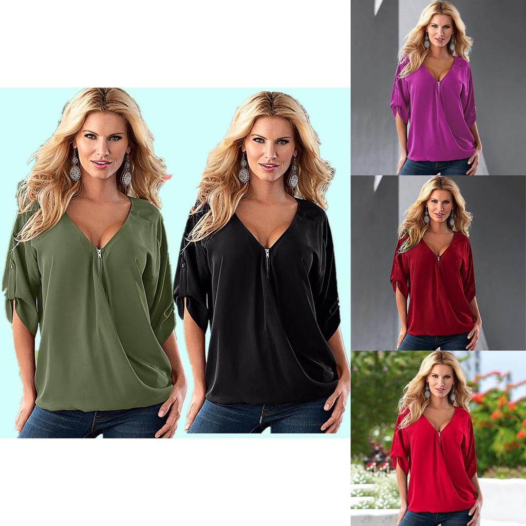 Stylish Plus Size Women Summer Chiffon Tank Top T-shirt Perfect For Casual Outings