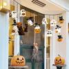 Cute Halloween Paper Hanging Ornament Cat Pumpkin Pendant Creative Ghost Ornament  Yard Decor