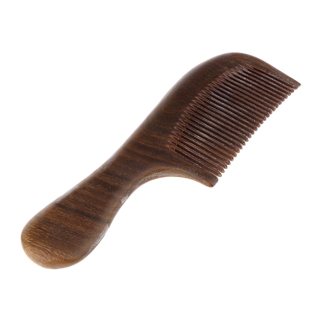 Scalp Massage Comb Natural Sandalwood Hairdressing Tool for Curly Straight Hair Travel Compact Design for All Hair