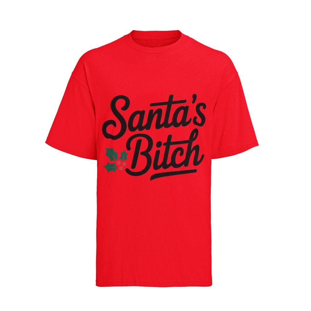 Funny Xmas Christmas Fck Santas Bitch Tshirt Unisexs