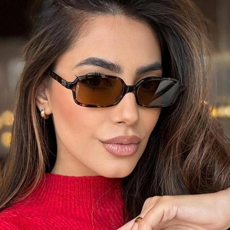 Rectangle Shape Ladies Sunglasses European American Vintage Style Outdoor Sun Glasses Driving Hiking Woman Sunglasses