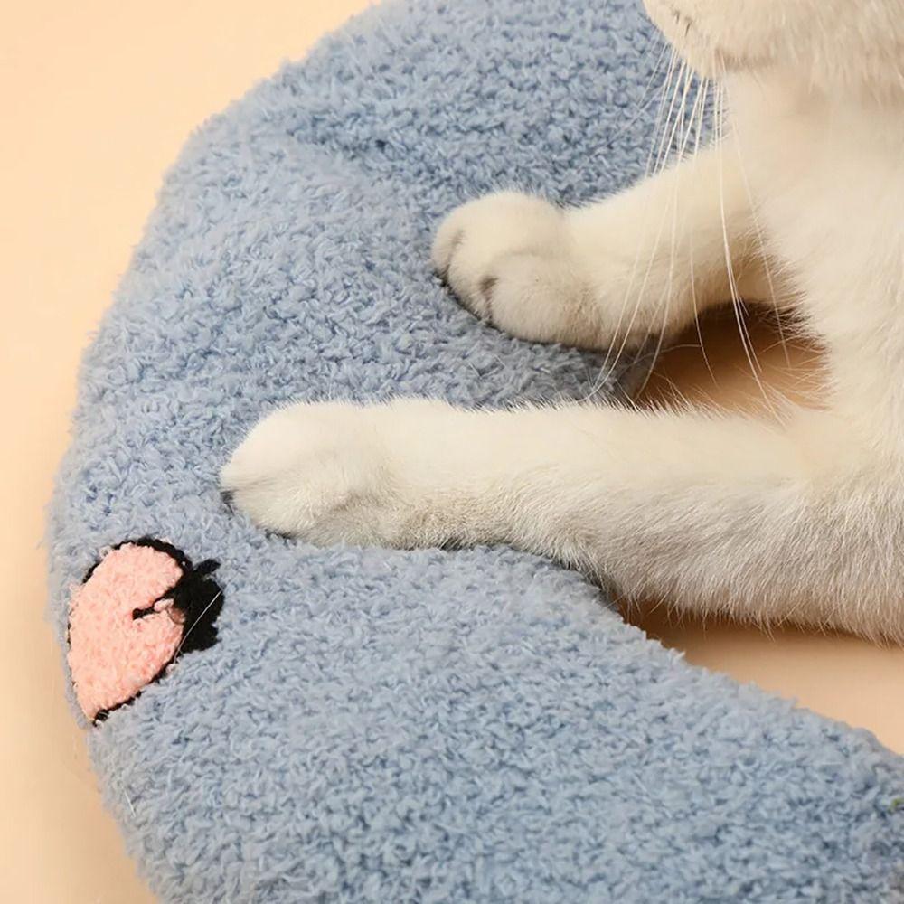 1Pcs Durable U-Shaped Cats Little Pillow Deep Sleep Dog Sleeping Neck Protector Fair Kitten Headrest for Cats Puppy