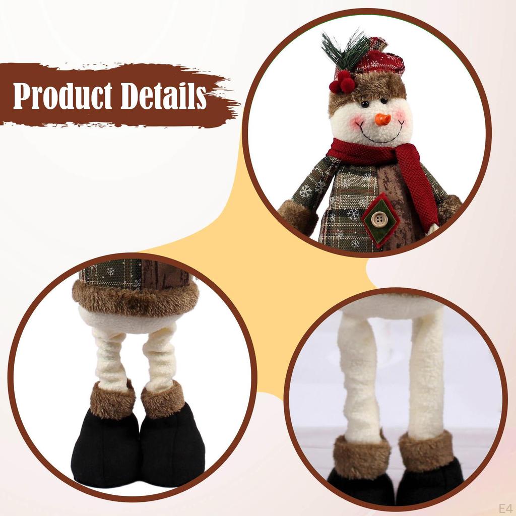 Christmas Doll Decoration Figure Cute Soft Long Legs Ornament for Desktop Party Living