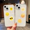 50 Cartoon Sun Expression Stickers: Waterproof Decorative Set for Scrapbooking, Notebooks, and Luggage