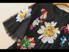 Abito Midi da Donna Nero con Paillettes e Maniche a Trombetta, Vestibilità Slim Fit, 2024