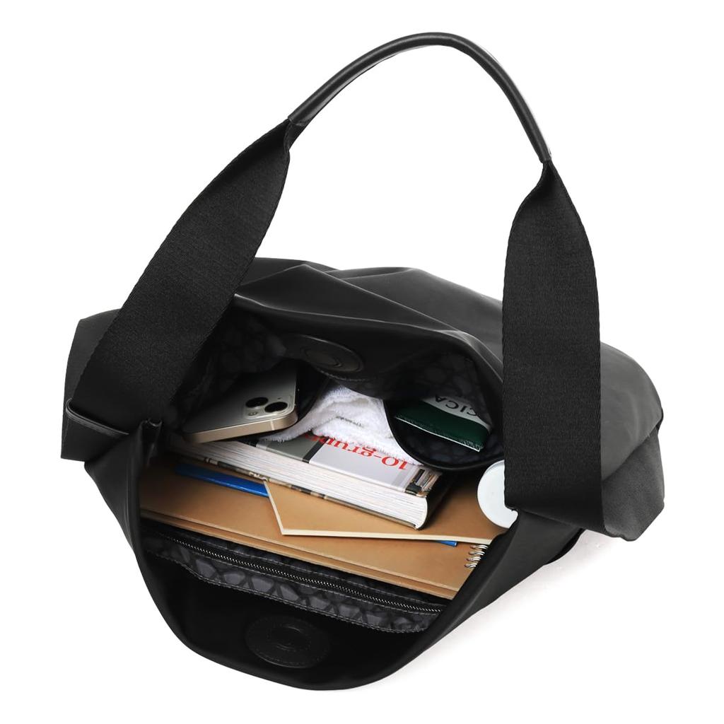 Lacuo Minimal Nylon Gray One-Shoulder Bag, (Q)