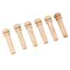 6PCS Guitar Bridge Pin Replacement Maple Wood Guitar Pressure String Nails Pin for Practice
