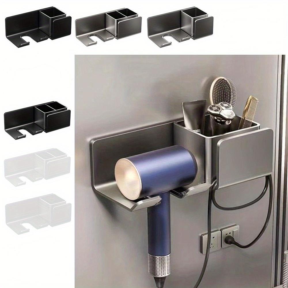 Držák fénu s úložným boxem Podpora fénu Organizér na fén Multifunkční stojan na holicí strojek a fén Stojan na žehličku na vlasy