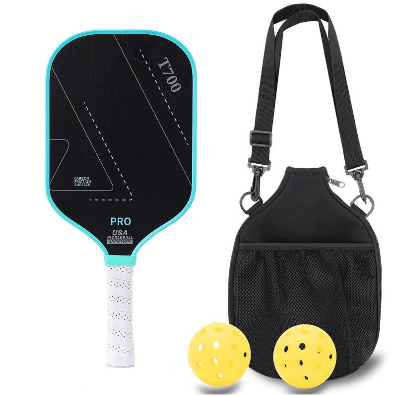 Professional Carbon Fiber Pickleball Paddle 16mm Thickness T700 Grade 12K Graphite Matte Finish Lightweight Indoor Outdoor