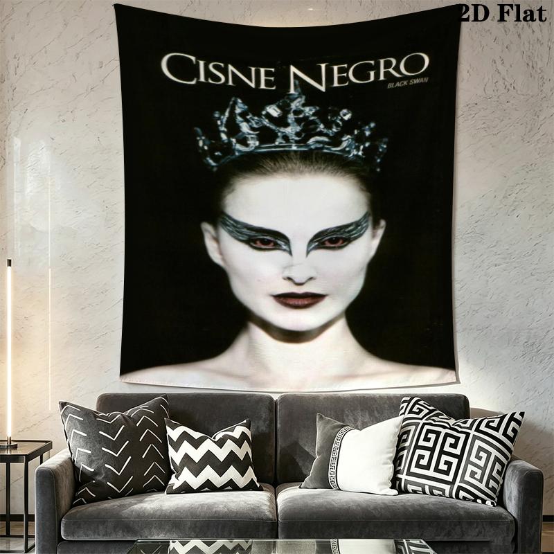 Black swan Wall Tapestry Aesthetic Wall Hanging Printed Fabric Blanket Decorative Tapestries for Bedroom Living Room Home Decor