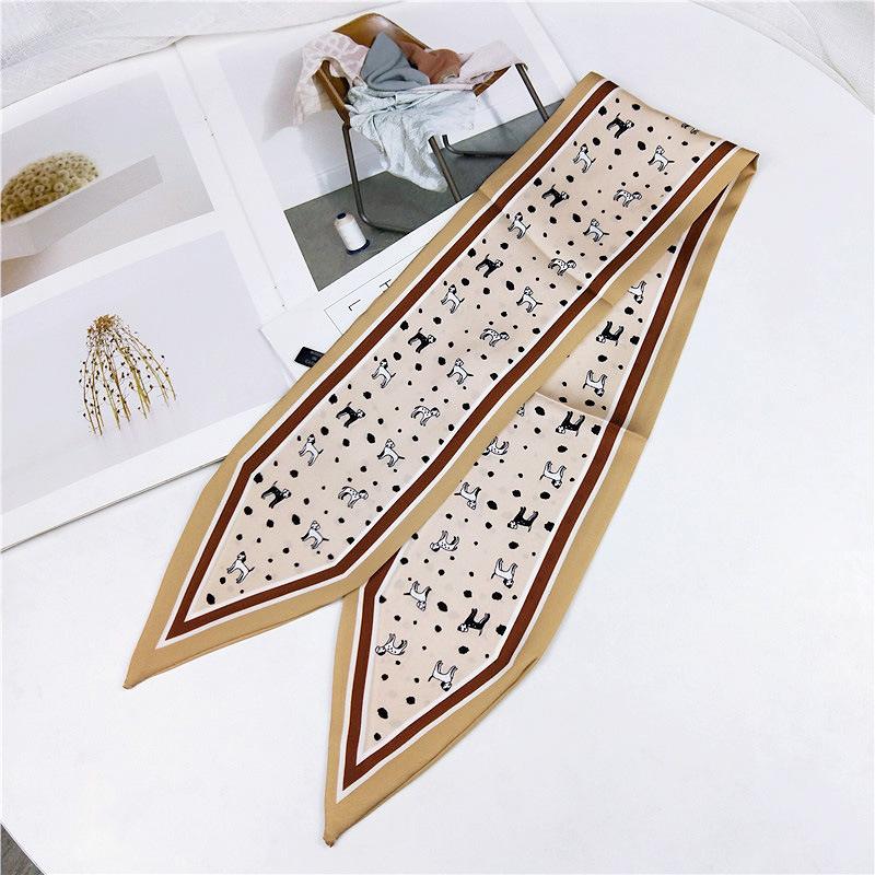 Doppelseitiger Spitzschal für Damen im Frühling und Herbst, dünnes und langes Band, Handgelenk-Taschengurt, vielseitiger dekorativer kleiner Schal