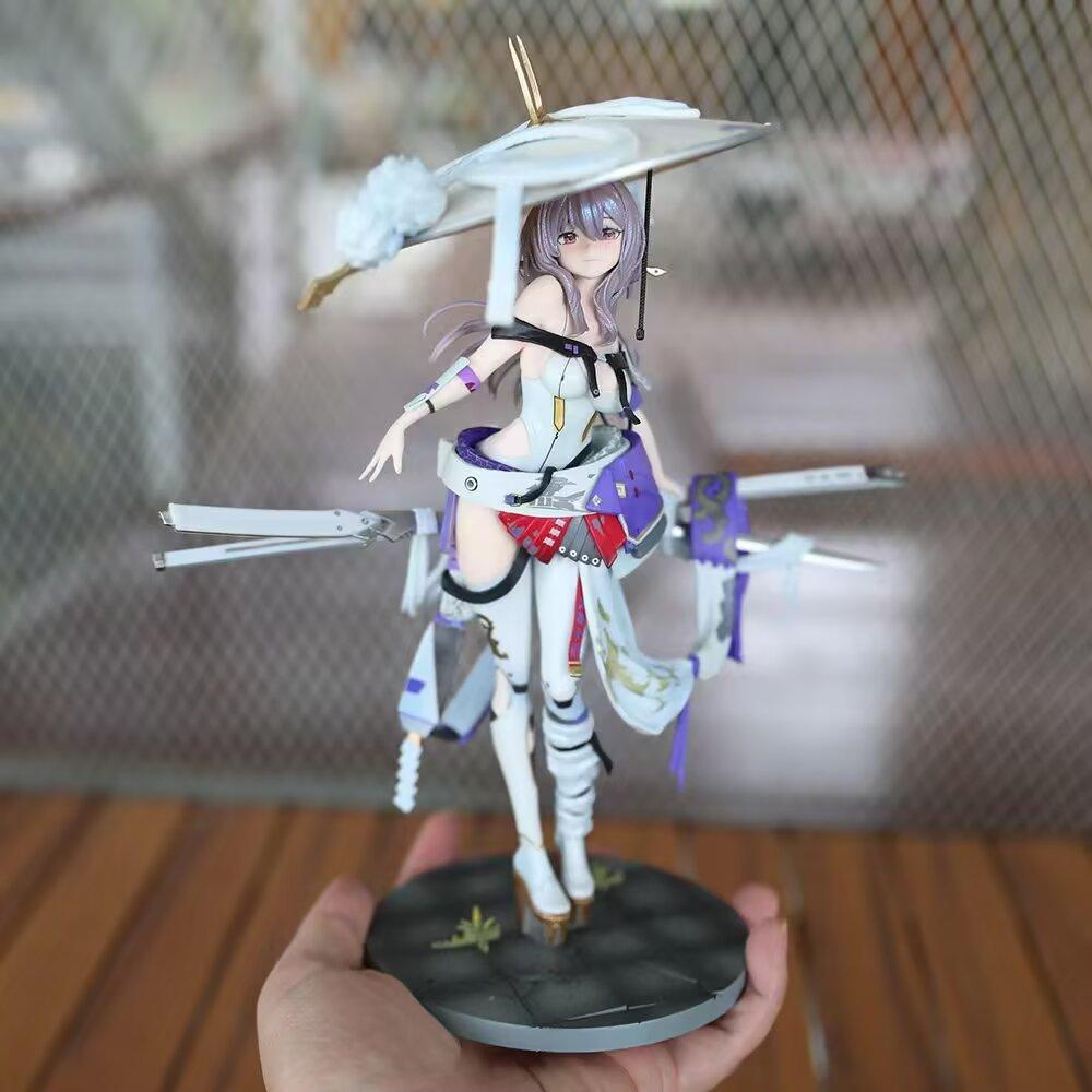 Anime Nikki 25cm Red Lotus Victory Goddess Anime Gk Model Handmade Trendy Play Statue Periphery Collection Ornament Toy Gift