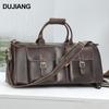 Reisetasche aus echtem Leder mit großem Fassungsvermögen und Trolley-Koffer - Multifunktionale Handtasche für Geschäftsreisen und Pendeln