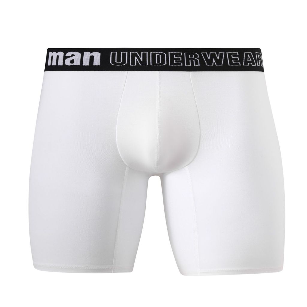 Men Bamboo Fiber Long Underwear Plus Size Thin Breathable Antibacterial Mid Waist Loose Boxers For Men