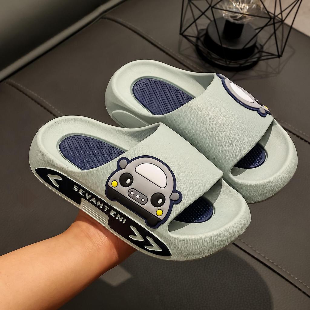2026 Summer Cartoon Kids' Parent-Child Sandals: Soft, Non-Slip Soles for Home, Bath, and Outdoor Use