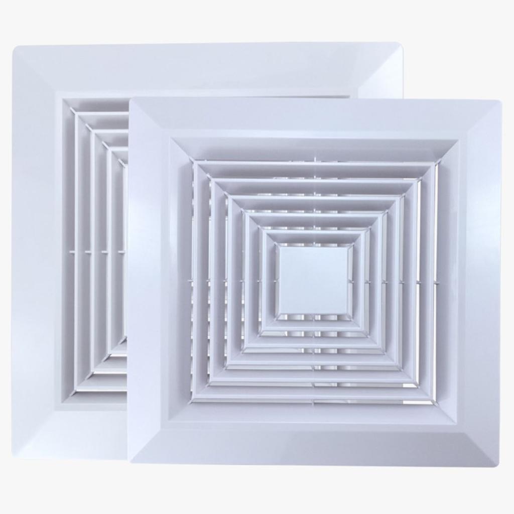 Ceiling Exhaust Fan Cover Square Ventilator Exhaust Hood Bathroom Ventilation Fan Cover for Kitchen and Toilet Use