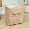 Folding Jute Storage Basket Large Capacity Laundry Basket Portable Jute Cloth Basket  Home Use