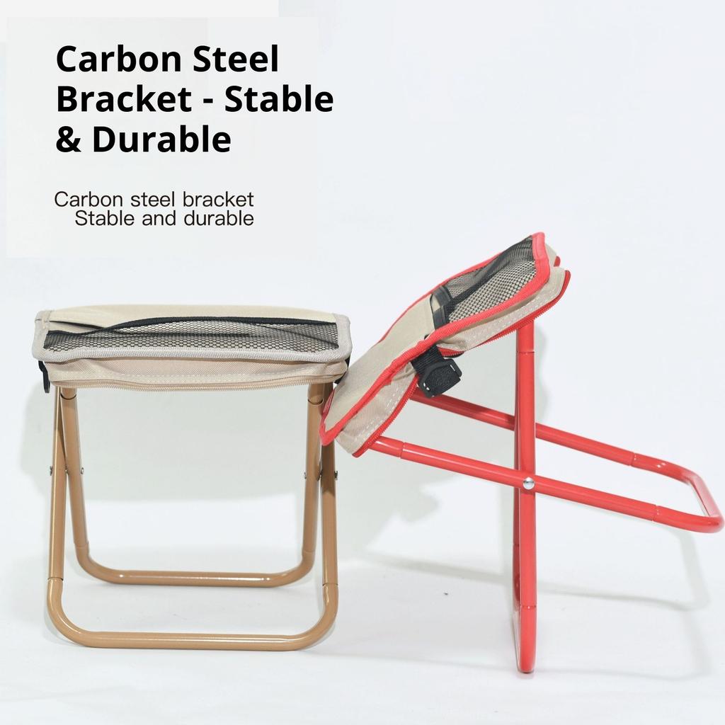 1PC Outdoor Foldable Crossbody Stool Compact Portable and Foldable Traveling Small Folding Stool for FishingRail and Queuing