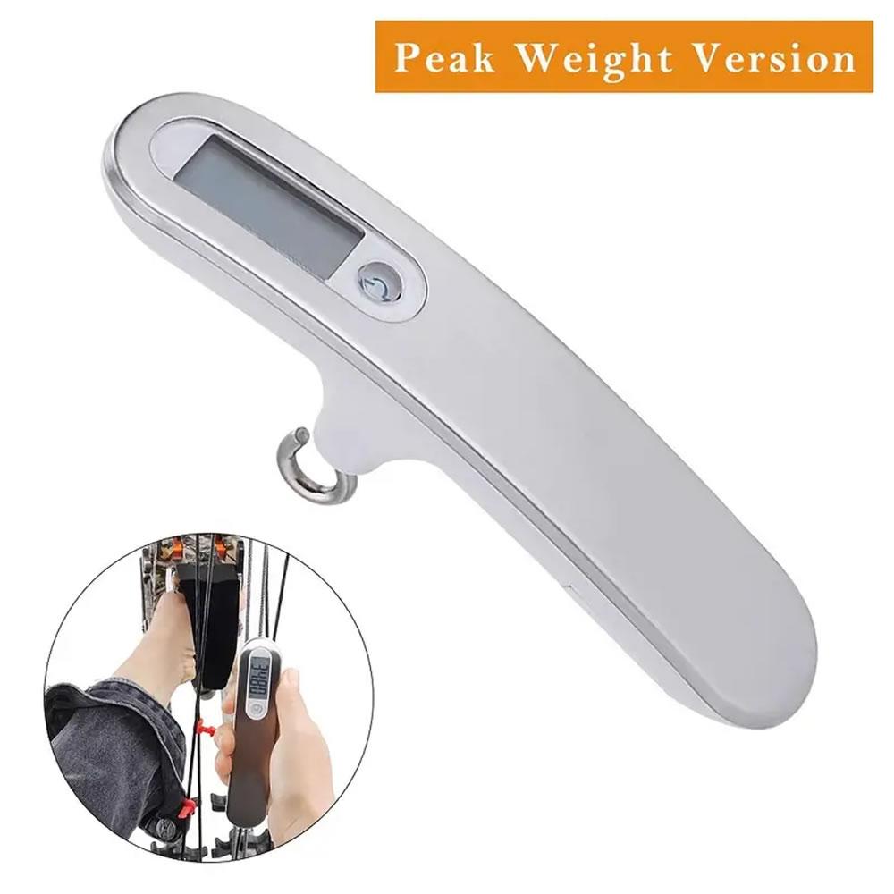 0-110lbs Archery Bow Scale Peak Measuring Instrument Portable LED Display Electric Digital Scale Compound Recurve Bow Test Tool