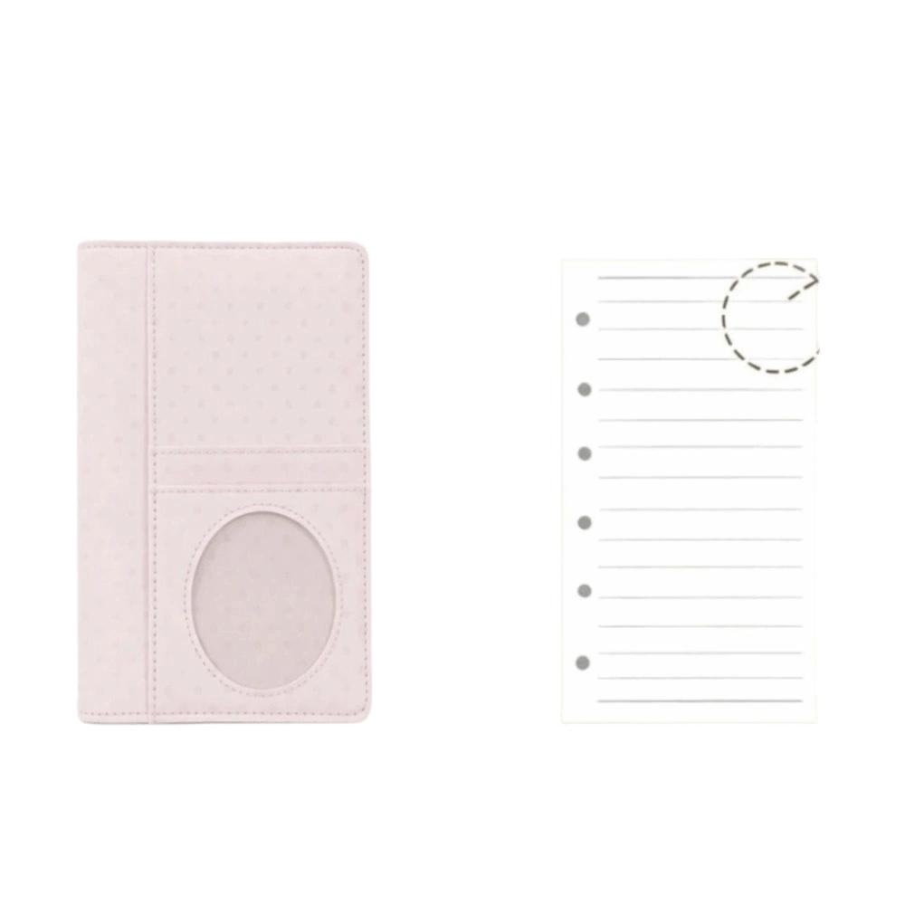 Pink A6 Loose Leaf Notebook Polka Dot Agenda Planner Kawaii Journal Notebook  School