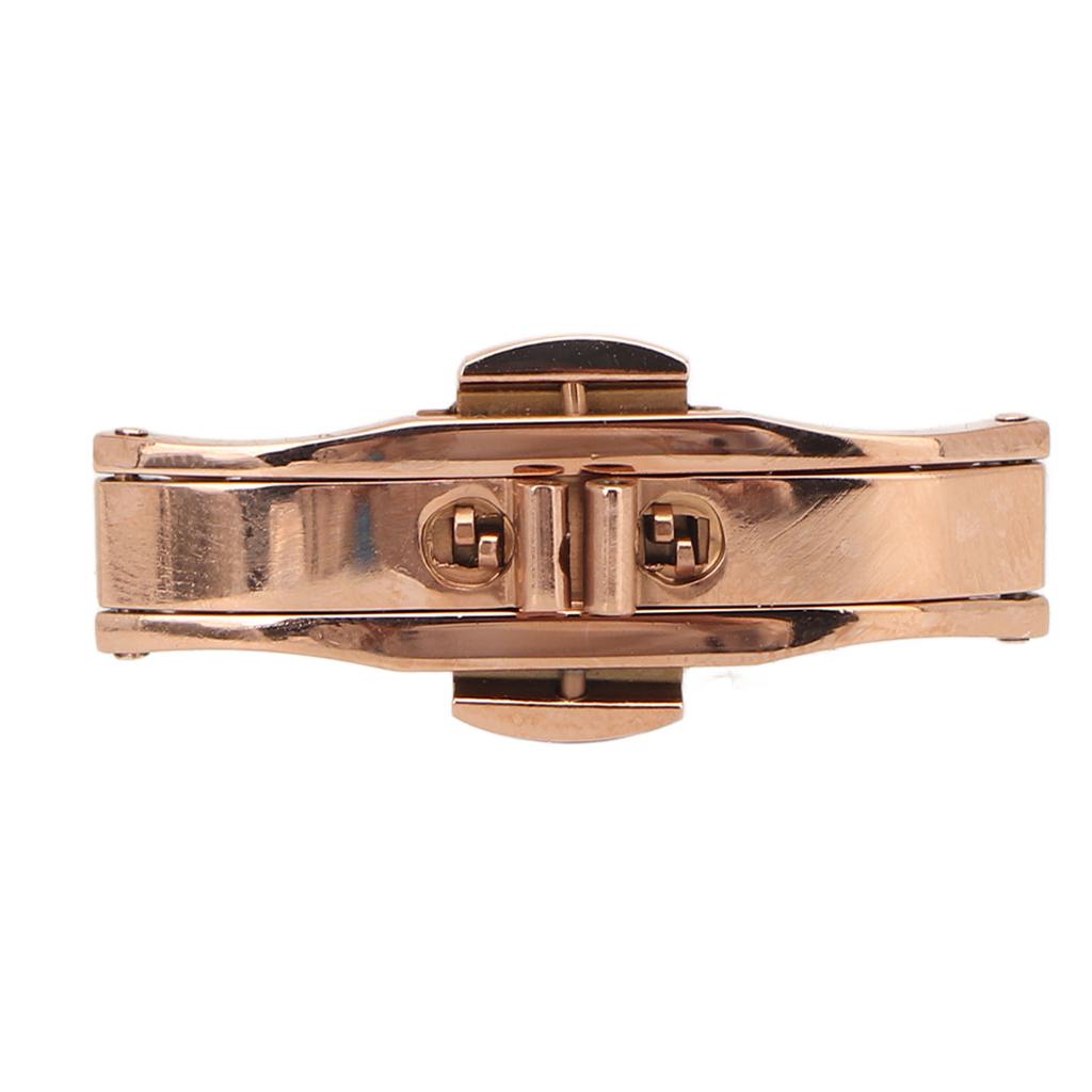 Butterfly Buckle Rose Gold Alloy Ceramic Tungsten Steel 5 X 15 Watch Deployment Clasp for