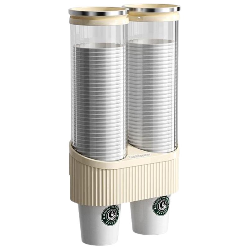 HANDUNYOU Wall-Mounted Double Disposable Cup Dispenser