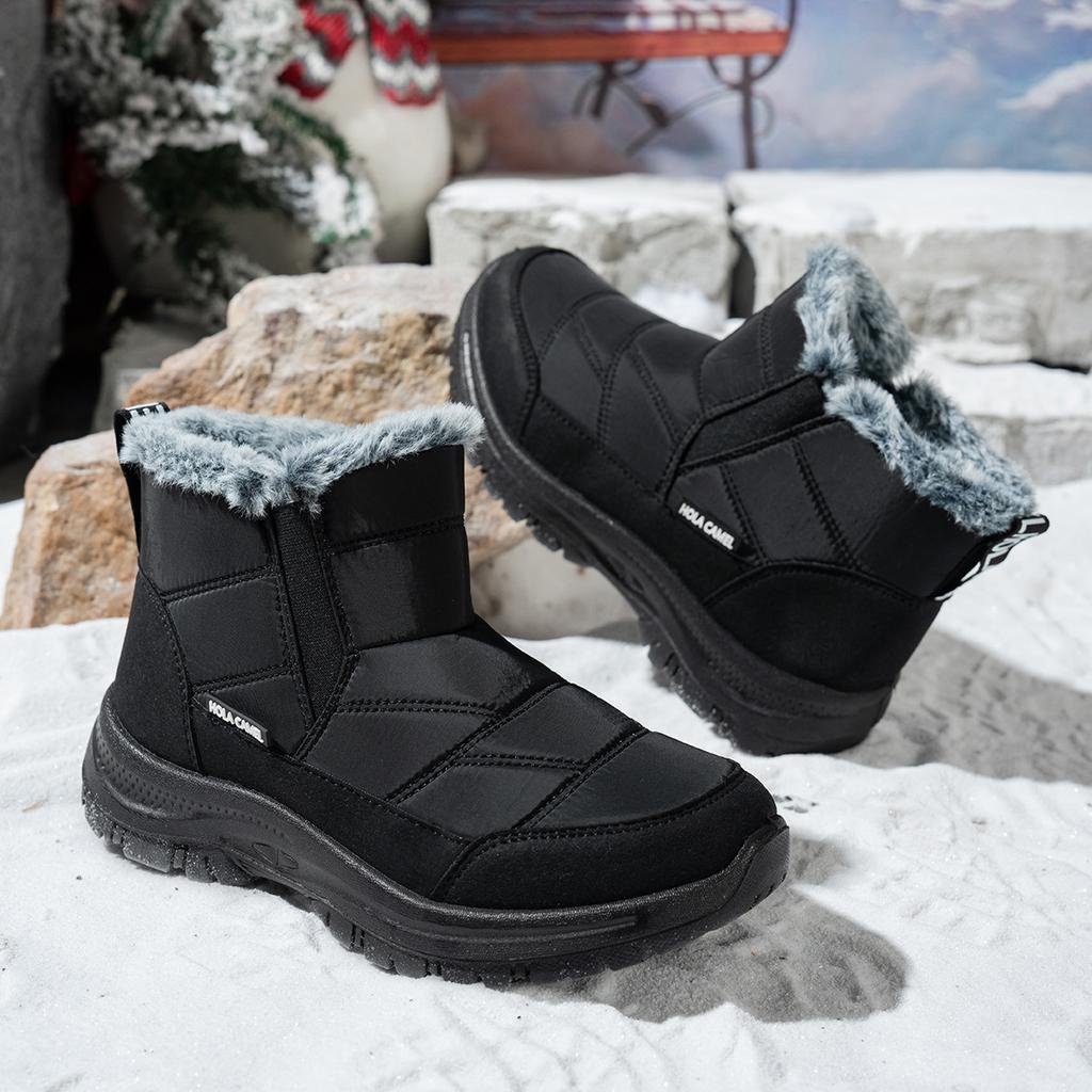 Winter Women Boots Thicken Plush Warm Snow Boots Outdoor Non Slip Hiking Boots Winter High Top Cotton Shoes