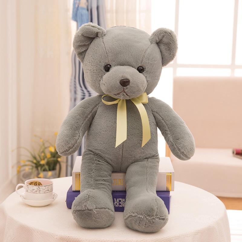 35cm Bear Teddy With Colored Bow Tie Plush Toy Stuffed Animal Doll Gifts Kids