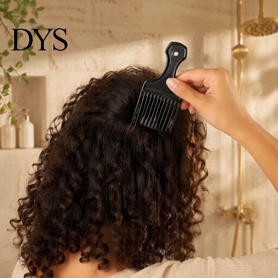 Curly Hair Comb Pick for Men Women, Wide Tooth Lift Lightweight Styling Detangling, Plastic Afro Curly, Thick Quick
