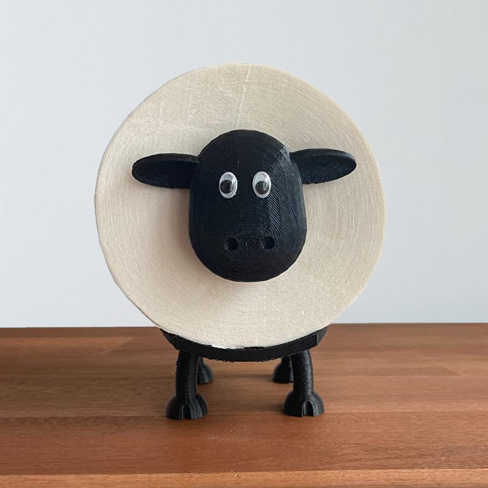 1-4PCS Sheep Stackable Toilet Paper Holder Resin Cute Sheep Tissue Storage Rack for Home Bathroom Vanity Night Stands