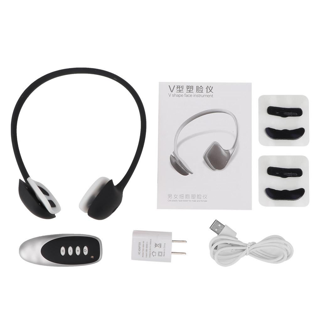 

Microcurrent EMS Thin Face Machine Chin Massage V Face Lifting Sliming black