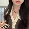 New Chinese Necklace Ins Student Safety Lock Ethnic Style Handwoven Longevity Lock Bell Pendant