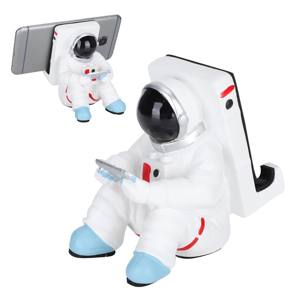 MultiFunction Mobile Phone Stand Resin Astronaut Figurine Statue Desktop Phone Bracket