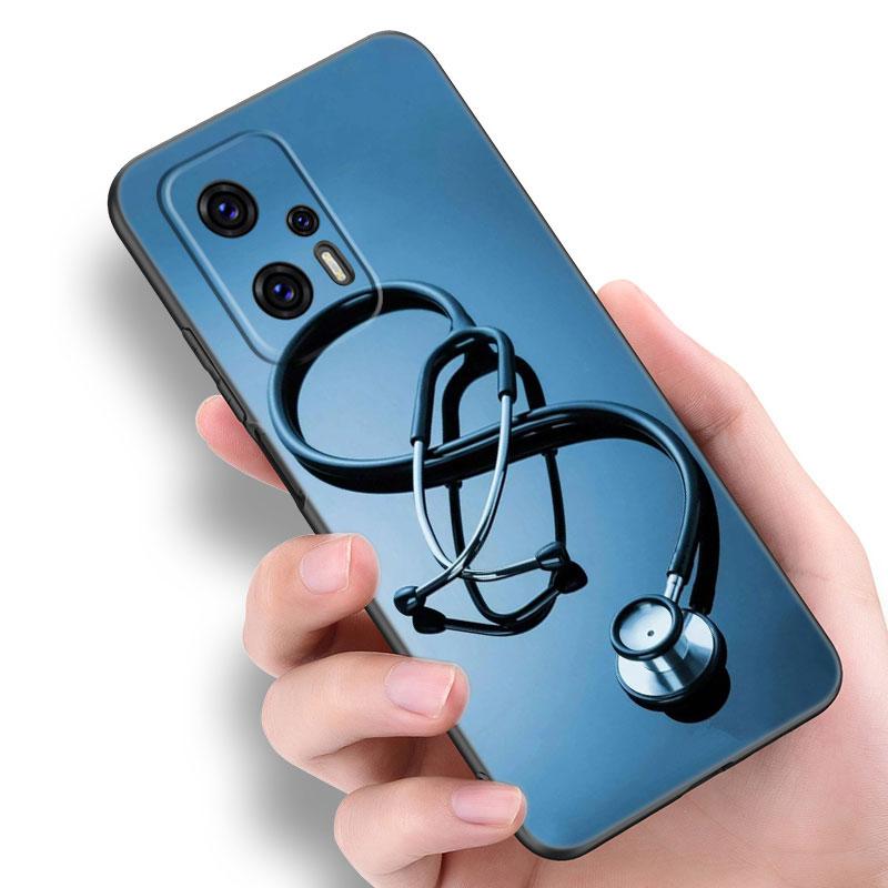 Arzt Krankenschwester Gesundheit Handyhülle Für Xiaomi POCO F2 F3 M2 M3 M4 X3 X4 Pro NFC F4 GT 5G F1 X2 C3 C31 C40 M5S Weiche TPU Schwarze Hülle