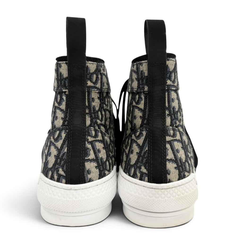 Great DIOR High cut sneakers Navy canvas mens 42.5 3SH126ZSA Used
