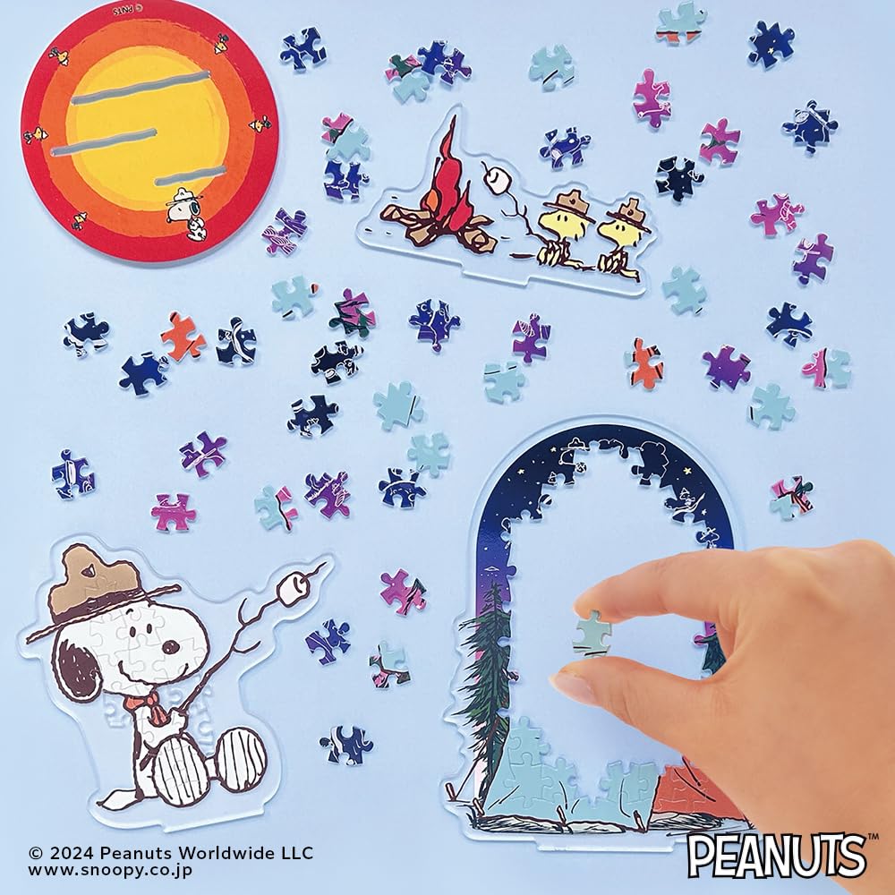 Beverly [Jigsaw Puzzle x Acrylic Stand] Snoopy Acrylic Stand Pop Snoopy Camp [New Puzzle to Assemble and Display] [No Glue Required] 67 Pieces SP-013