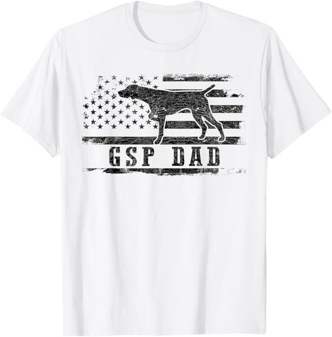 Mens GSP Dad USA American Flag German Shorthaired Pointer Dog T-Shirt Unisex T-Shirt XXXL