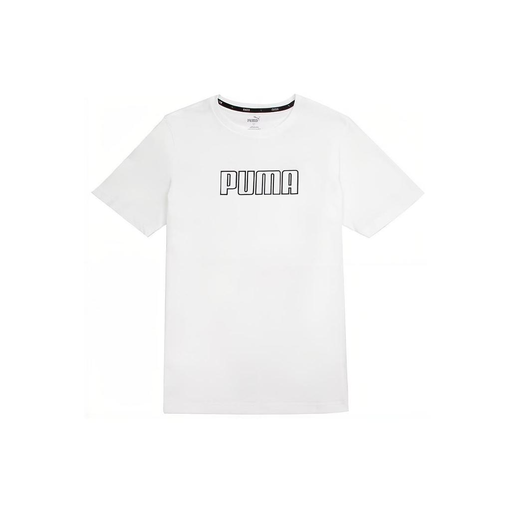 Puma Round Neck Pullover Short Sleeve T-Shirt Men Tops White 671602-02
