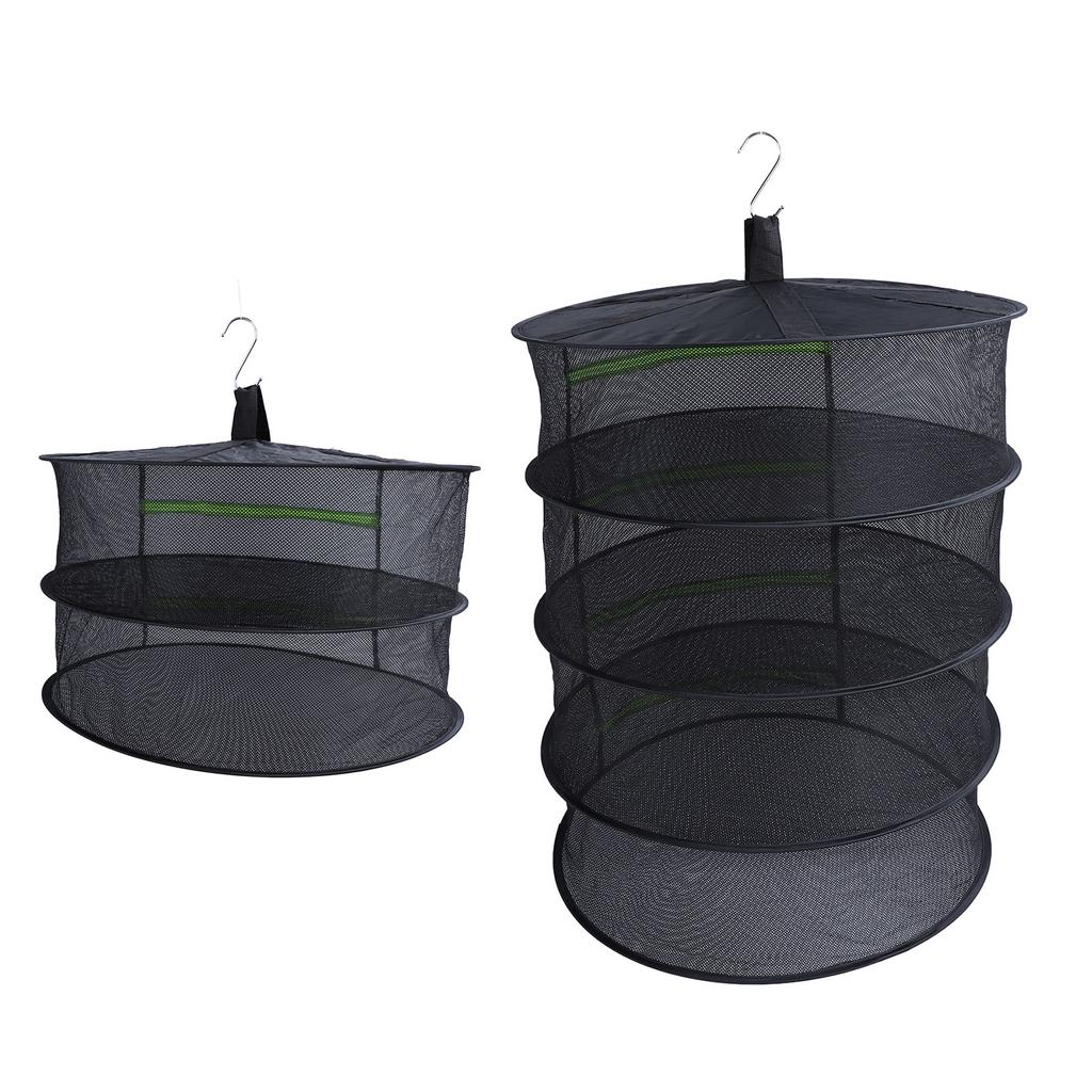 Herb Drying Rack with Zipper Opening Multi Layer Multipurpose Hanging Plant Dryer Net for Grow Tents